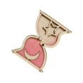 thumbnail image 1 of Wooden Busy Board Accessory for Toddler Early Teaching early educational Practical Skills Pink Hourglass, 1 of 9