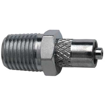 Male Luer Slip - VITA NEEDLE CO. G512 Male Luer to 1/4 NPT Male, Plated Brass