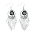 thumbnail image 5 of Hyasfey 1 Pair of Chic Tassel Drop Earrings Classic Stylish Minimalist Design Female Fashion Elegant Tassel Dangle Earrings, 5 of 7