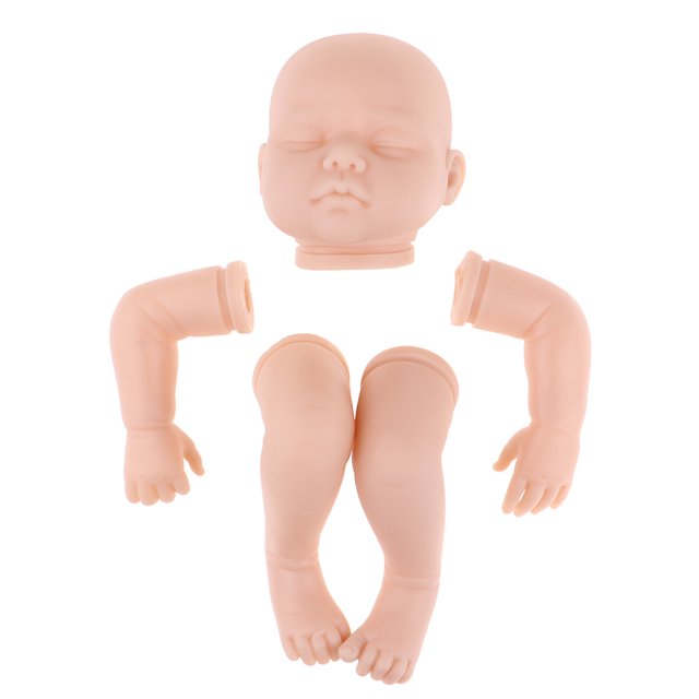 22 '' Kits Para Bebés Recién Nacidos Cabeza De Vinilo De Silicona Brazos Patas Para Muñeca Recién Nacida # 5 Sunnimix Molde de miembro completo renacido