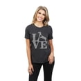 thumbnail image 2 of LOVE Dachshund Dog Women's Fashion Relaxed T-Shirt Tee Charcoal Grey Small, 2 of 5