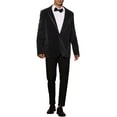 thumbnail image 2 of Lars Amadeus Velvet Blazer for Men's Slim Fit Single Breasted Notched Lapel Sports Coats, 2 of 5