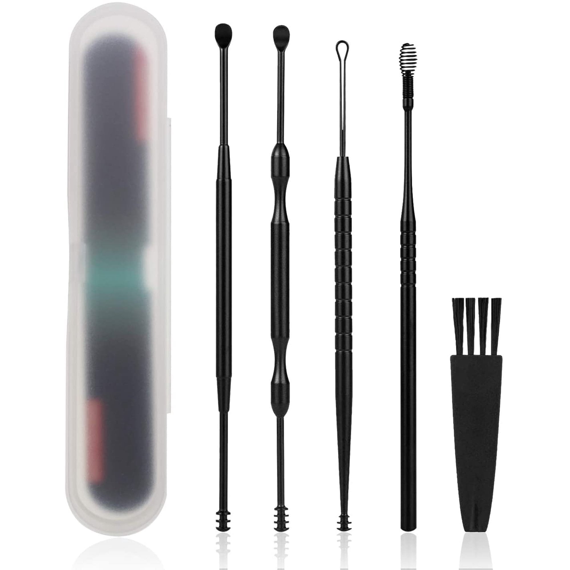 SHELLTON 5PCS Ear Pick Earwax Removal Kit, Ear Cleansing Tool Set, Ear Curette Ear Wax Remover Tool with a Storage Box