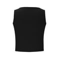 thumbnail image 5 of Hfyihgf Women's Sleeveless Shirt Deep V Neck Bodycon Wrap Front Slim Fitted Tank Tops Summer Party Casual Crop Tops(Black,L), 5 of 6