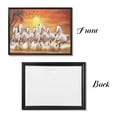 thumbnail image 3 of ADALE Seven Lucky Running Wild Horses Art Animal Wall Art Running Horses Wall Posters 1 Canvas Poster Wall Art Decor Print Picture Paintings for Living Room Bedroom Decoration Black Framed 20x16 Inch, 3 of 5