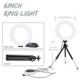 thumbnail image 1 of 6 pulgadas LED Ring Fill Light estudio foto Video USB luz pequeña ajustable selfie portátil, 1 of 11