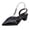 Fashion Shoes - Black, variant on Samdudou Strappy Heels for Women Closed Toe Pointed Front Slingback Pumps Glossy Finish Elegant Criss Cross Multiple Buckle Straps Chunky Block Heel Evening Banquet Shoes