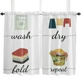 thumbnail image 5 of Laundry Room Washing Machine Clothes Curtain Home Decoration Living Room Short Curtains Window Treatments For Kitchen Bedroom, 5 of 6