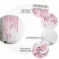 thumbnail image 5 of 60x72 Inch Shower Curtains for Bathroom Pink Flowers Fabric Bath Curtain Decor Spring Botanical Floral Branches Gradient Waterproof Restroom Curtains Shower Set Accessories with 12 Hooks 60 Inch, 5 of 6