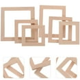 thumbnail image 3 of HLONK 50 Pcs Solid Wood Frame Photo Mini Picture Frames Bulk Model Wooden For Crafts Unfinished, 3 of 6