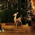 thumbnail image 2 of Good Tidings Shiny Gold Doe Deer Christmas Decoration Figurine Statue, 40", 2 of 4