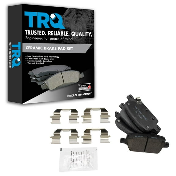 TRQ Rear Ceramic Brake Pad Set for Chevy Malibu BFA15085 Fits select: 2016-2020 CHEVROLET MALIBU