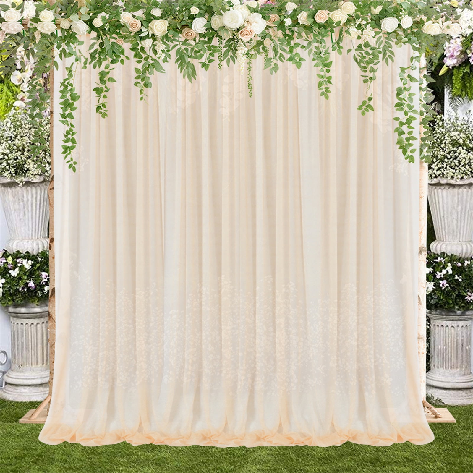 Yuedong 1Piece Wedding Arch Drapery Backdrop Curtain 