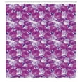 thumbnail image 3 of Floral Shower Curtain, Rose Bouquets Flourishing Spring Revival Branches Romantic Themed, Fabric Bathroom Set with Hooks, 69W X 84L Inches Extra Long, Fuchsia Lilac and Quartz, by Ambesonne, 3 of 3