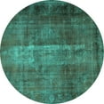 thumbnail image 1 of Ahgly Company Indoor Round Persian Turquoise Blue Traditional Area Rugs, 8' Round, 1 of 4