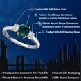 thumbnail image 2 of Gem Stone King 925 Silver and 10K Yellow Gold Simulated Green Opal and White Moissanite Engagement Ring for Women | 0.95 Cttw | Oval Cabochon 7X5MM | Gemstone October Birthstone | Size 6, 2 of 7