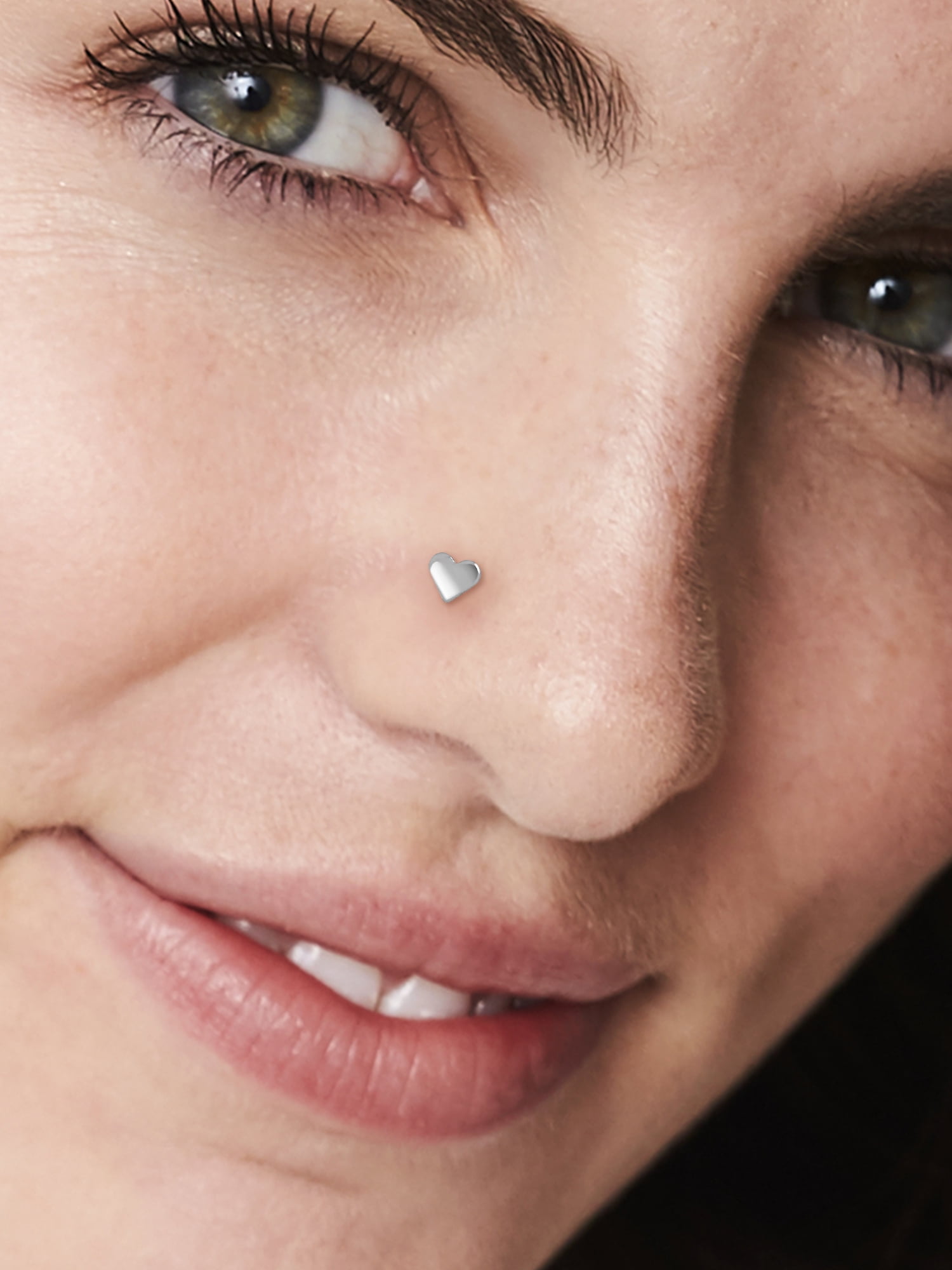 Adult Women's 22-Gauge Stainless Steel & Crystal Multi Shape Nose Piercing Jewelry 6 Pack