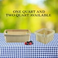 Cornucopia 2Quart Wooden Fruit Baskets (4Pack); Oblong Berry And