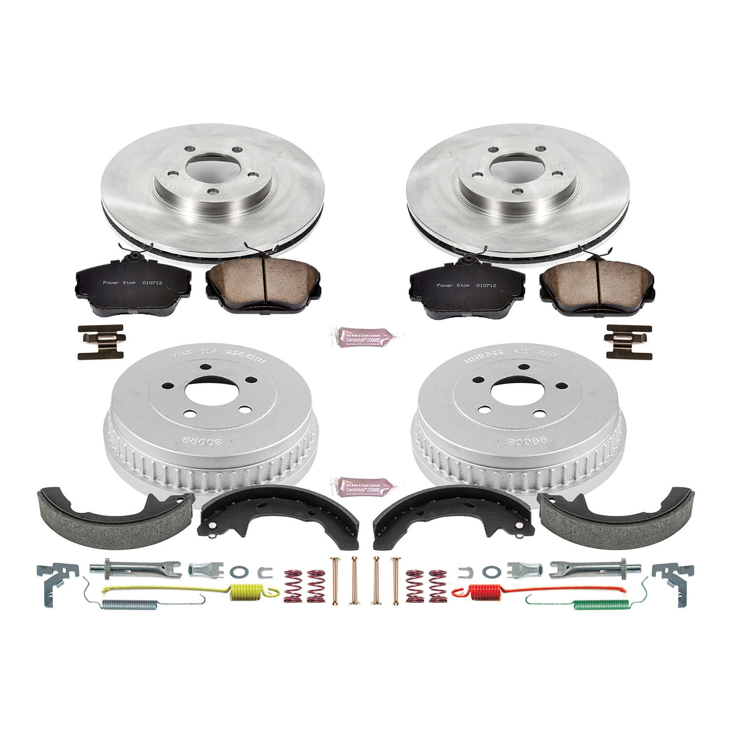 Power Stop Front and Rear Stock Replacement Drum and Shoe Kit KOE15102DK