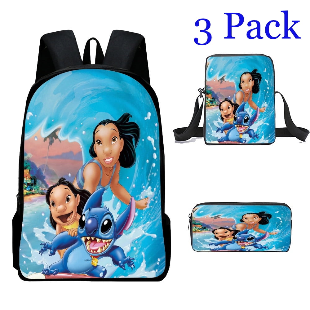 Lilo & Stitch School Backpacks Students Bookbags Set with Pencil Pouch
