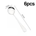 thumbnail image 2 of Cucharas de sopa, cucharas redondas, cucharas grandes de acero inoxidable (juego de 6), 2 of 5