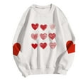 thumbnail image 5 of LEBONYARD Women's Trendy Round Neck Multiple Valentine's Day Printed Long Sleeve Loose Warm Fitting Casual Fashion Regular Pullover Sweatshirts, 5 of 5