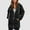 Black, variant on BLTIBY Sherpa Jacket Women 2024 Casual Solid Colour Fashion Long Sleeve Drawstring Full Zip Padded Coats Fuzzy Fleece Hooded Outwears Khaki S