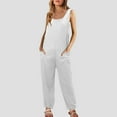 thumbnail image 2 of Women's Summer Knitted Sleeveless Jumpsuit Casual Wear Comfortable Stretchy Work Outfit Fashionable Trendy Romper, 2 of 2