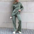 thumbnail image 4 of IMENGL Chandail Ample à Col Roulé en Tricot Automne Hiver, Vert m, Taille M-L, 4 of 7