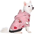 thumbnail image 2 of Fotbe Gnome With Heart Print Small Dog Sweater Hoodies Pet Grey Hooded Soft Fleece Sweatshirts with Pocket Fall Winter Puppy Cat Sweaters Warm Clothes-XX-Large, 2 of 7
