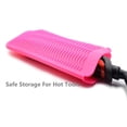 thumbnail image 3 of Paquete de 2 bolsas de silicona resistentes al calor para plancha, rizador, alisador de cabello, varitas para rizar el cabello, herramientas para el cabello caliente (negro y negro), 3 of 6