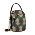 thumbnail image 7 of FORMRS Crossbody Bag for Women Quilted Travel Shoulder Cell Phone Purse with Chain Strap Handbag, Green Tartan Pattern, 7 of 7