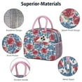 thumbnail image 4 of Lunch Bag Lunch Box for Women Reusable Insulated Lunch Cooler Bags,Large Capacity for Work Travel Picnic,Water-Resistant Pioneer Colorful Floral Lunch Tote Bag Gifts for Woman Mom Pink, 4 of 6