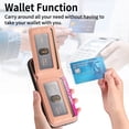 thumbnail image 4 of ELEHOLD Case for iPhone 16e, RFID Blocking Slim PU Leather Wallet Case with Card Holder & Kickstand,Pink, 4 of 10