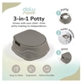 thumbnail image 3 of 3-in-1 Potty, Toilet Adapter, and Step Stool with Ergonomic Design and Provides Ongoing Support as Children Grow, for Toddlers, Grey, 3 of 5