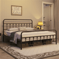 thumbnail image 2 of Alden Design Metal Platform King Bed with High Headboard, All Ages, BronzeC, 2 of 10