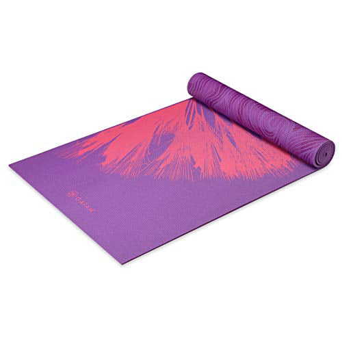 Gaiam Yoga Mat Premium Print Reversible Extra Thick Non Slip 