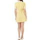 thumbnail image 3 of INSPIRE CHIC Vestido corto de manga corta con panel de contraste y cuello con volantes para mujer XL amarillo, 3 of 8