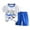 Blue, variant on WOYY Toddler Boys Summer Outfits Casual Short Sleeve T-Shirt Shorts Set, Sizes 2-3T
