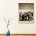 thumbnail image 2 of Masterpiece Art Gallery Sepia Herd Elephants By Belle Maison Canvas Art Print 30" x 40", 2 of 4
