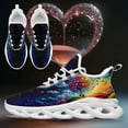 thumbnail image 5 of Coolcustomize Men's Black Breathable Sneakers | Colorful Heart Galaxy Print, Wide Fit, Couple Lace up Trainers, Lightweight Cushioned EVA Sole Running Shoes, Perfect Gifts for Valentine's Day, 5 of 10