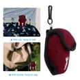 thumbnail image 4 of Golf Ball Waist Bag with Tee Holder, Buckle, Clip for Women Men Belt Golf Storage, Wine Red, 4 of 5