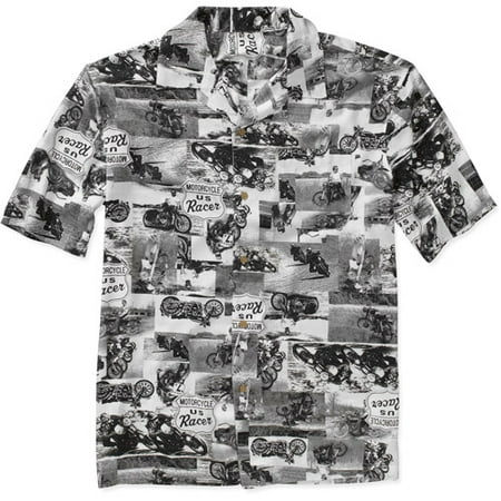 Puritan Men's Short Sleeve Printed Shirt