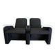 thumbnail image 3 of Sillon Reclinable Reposet Doble Mobydec para cine en casa con mesas y portavasos, 3 of 4