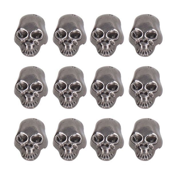 Ghost Head Rivet, Punk Style DIY Craft Skull Rivets 150 Sets Decoration Zinc Alloy For Clothing ANGGREK Negro plata