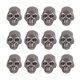 thumbnail image 1 of Ghost Head Rivet, Punk Style DIY Craft Skull Rivets 150 Sets Decoration Zinc Alloy  For Clothing ANGGREK Negro plata, 1 of 7