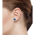thumbnail image 2 of 925 Sterling Silver Women Jewelry Blue Sapphire Simulated Earring, 2 of 4