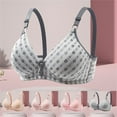 thumbnail image 4 of Baberdicy Valentines Bra Women Love Print Front Closure Wide Straps Longline Cup Full Coverage Push up Bra Bras for Women, 4 of 9