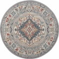 thumbnail image 2 of Hauteloom Haymond Living Room, Bedroom Area Rug - Traditional - Brick Red, Charcoal, Cream - 7'10" Round, 2 of 19
