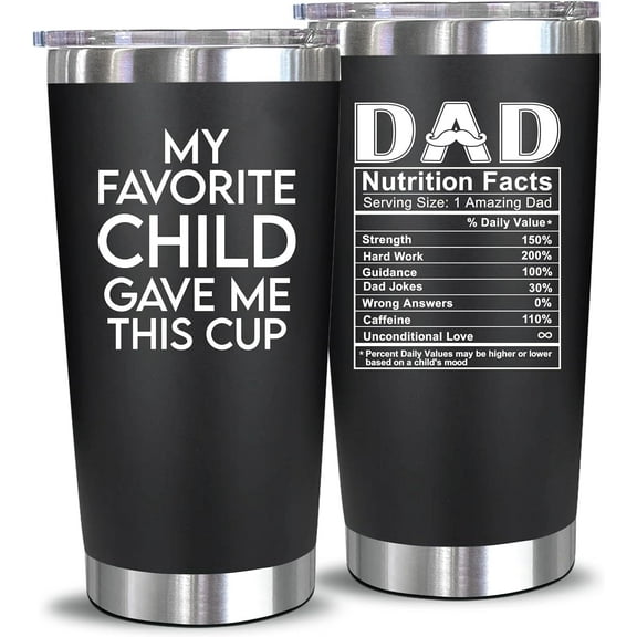 NewEleven Father's day tumbler for Dad from Kids – Funny 20 oz stainless steel travel mug